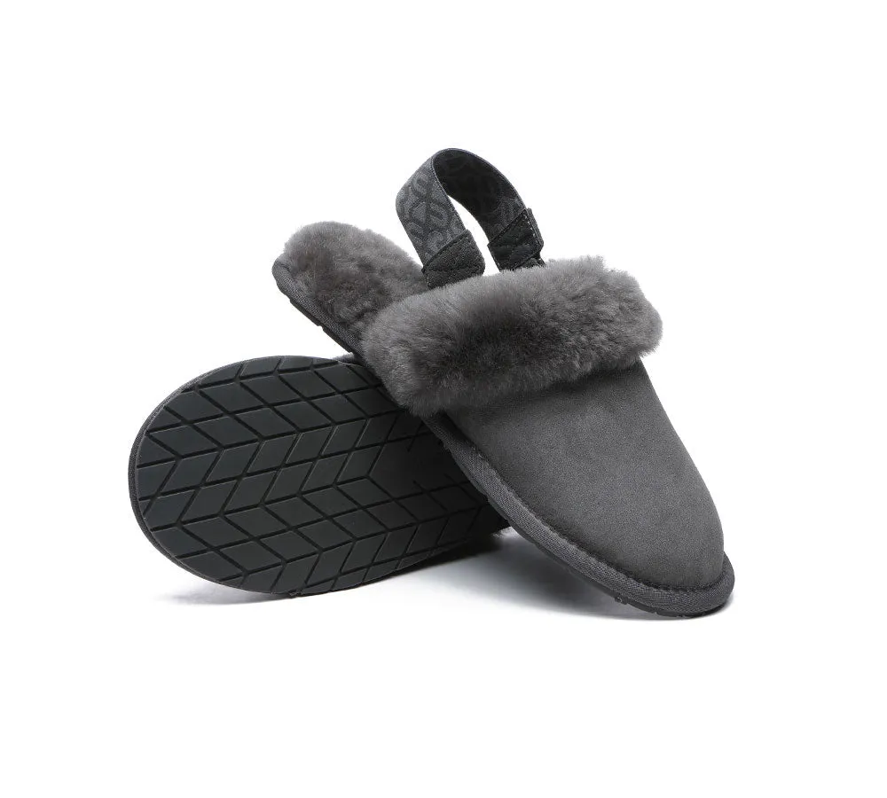 Removable Strap Slingback Sheepskin Slippers Lonsdale