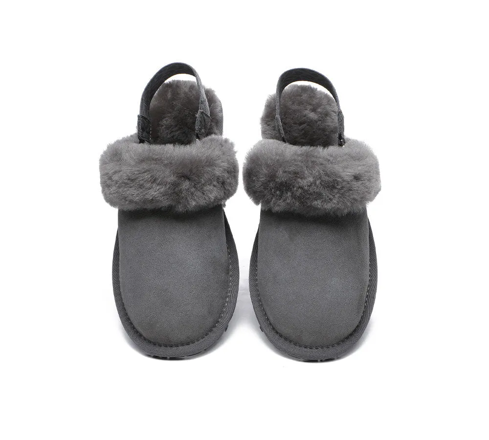 Removable Strap Slingback Sheepskin Slippers Lonsdale