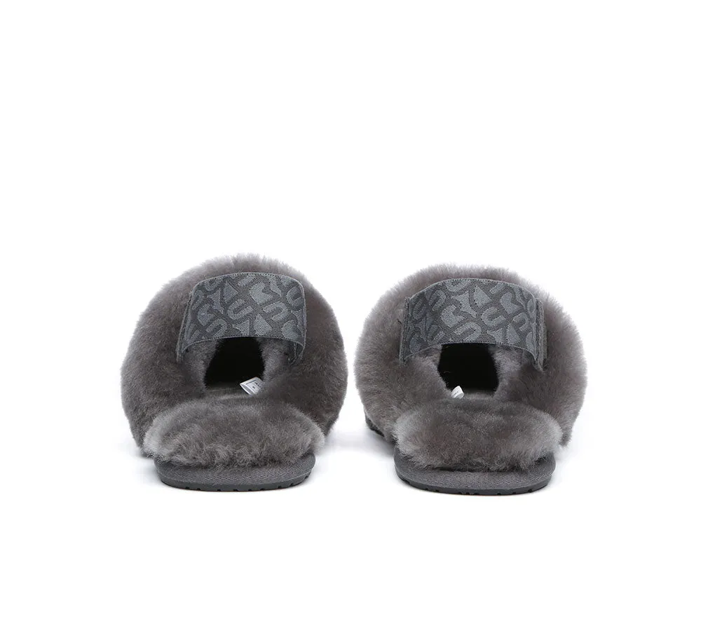 Removable Strap Slingback Sheepskin Slippers Lonsdale