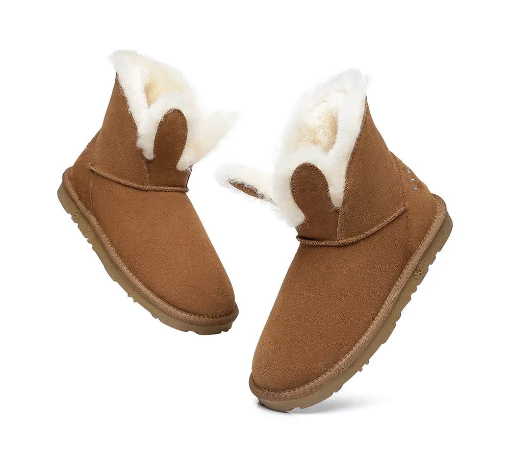 Sheepskin Bunny Boots Women Lopunny