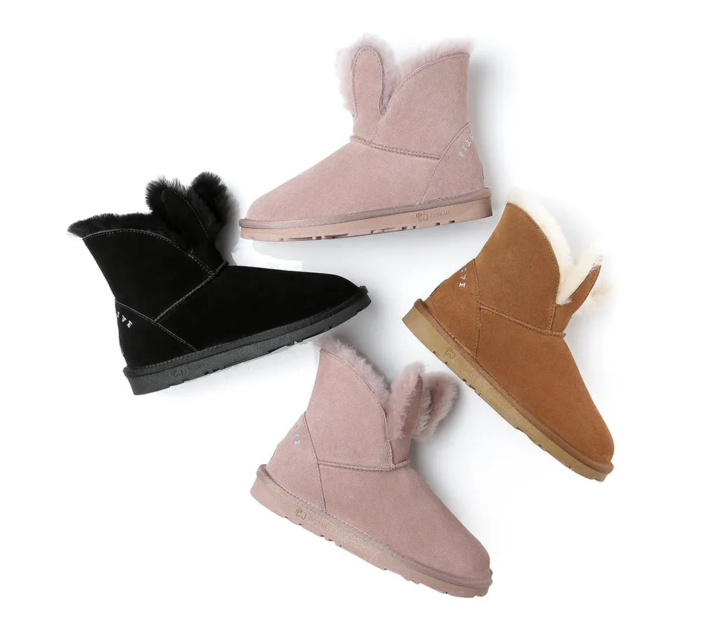 Sheepskin Bunny Boots Women Lopunny