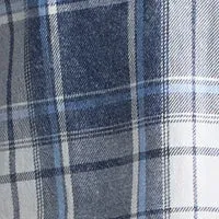 Sierra Men's Long-Sleeve Plaid Shirt, White & Mirage Blue - BM24465