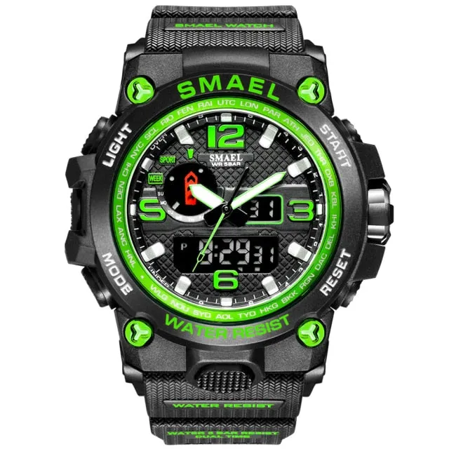 SMAEL New Men's 50M Waterproof Dual Display Quartz Sport Watch