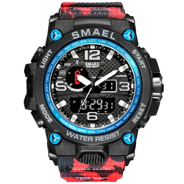 SMAEL New Men's 50M Waterproof Dual Display Quartz Sport Watch