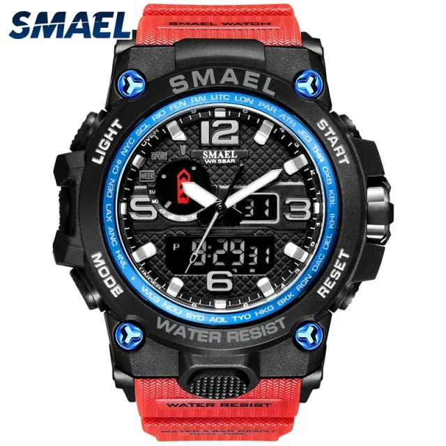 SMAEL New Men's 50M Waterproof Dual Display Quartz Sport Watch