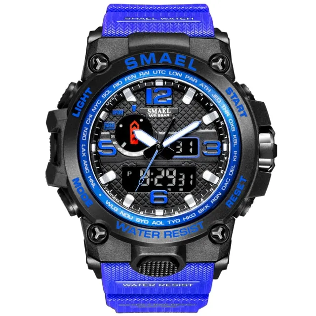 SMAEL New Men's 50M Waterproof Dual Display Quartz Sport Watch