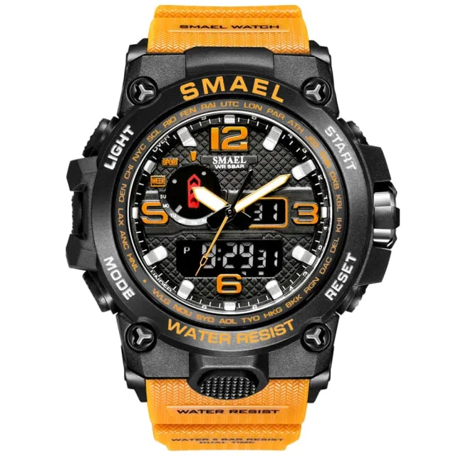 SMAEL New Men's 50M Waterproof Dual Display Quartz Sport Watch