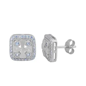 Sterling silver claddagah studs