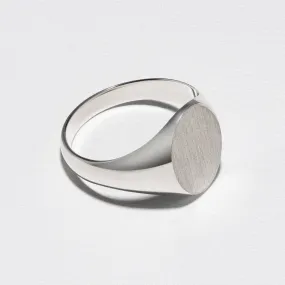 Sterling Silver Signet Ring, Oval - Polished