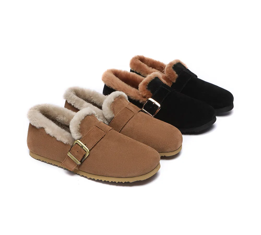 UGG Loafers Women Shearling Lined Suede Moccasins Mona