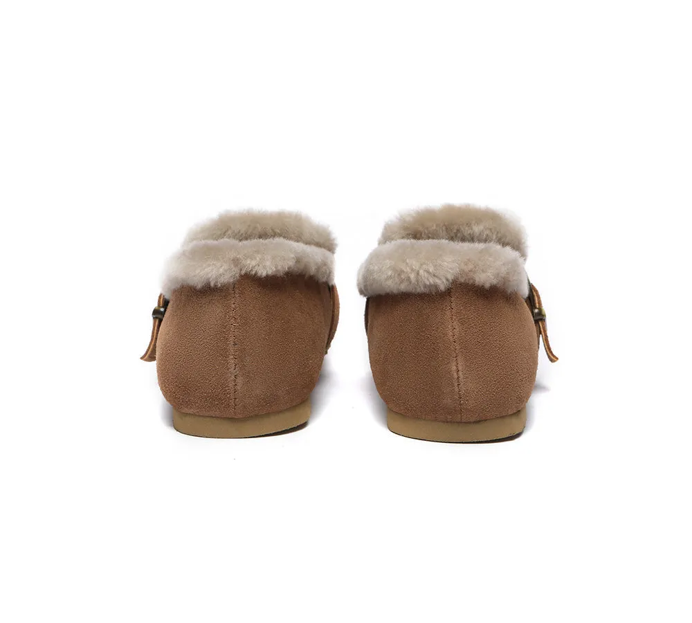 UGG Loafers Women Shearling Lined Suede Moccasins Mona