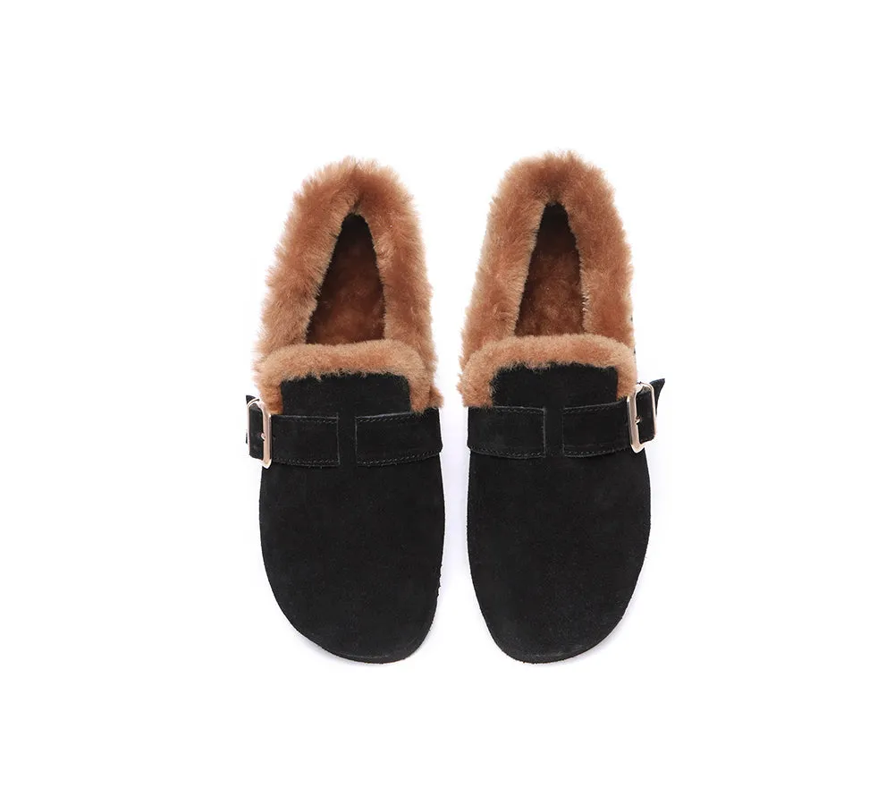 UGG Loafers Women Shearling Lined Suede Moccasins Mona