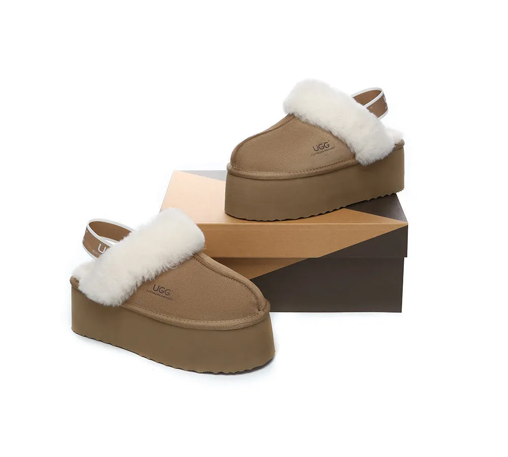 UGG Slippers Women Slingback Platform Slippers Muffin Plus