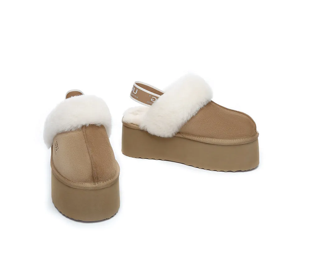 UGG Slippers Women Slingback Platform Slippers Muffin Plus