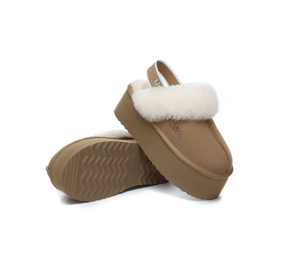 UGG Slippers Women Slingback Platform Slippers Muffin Plus