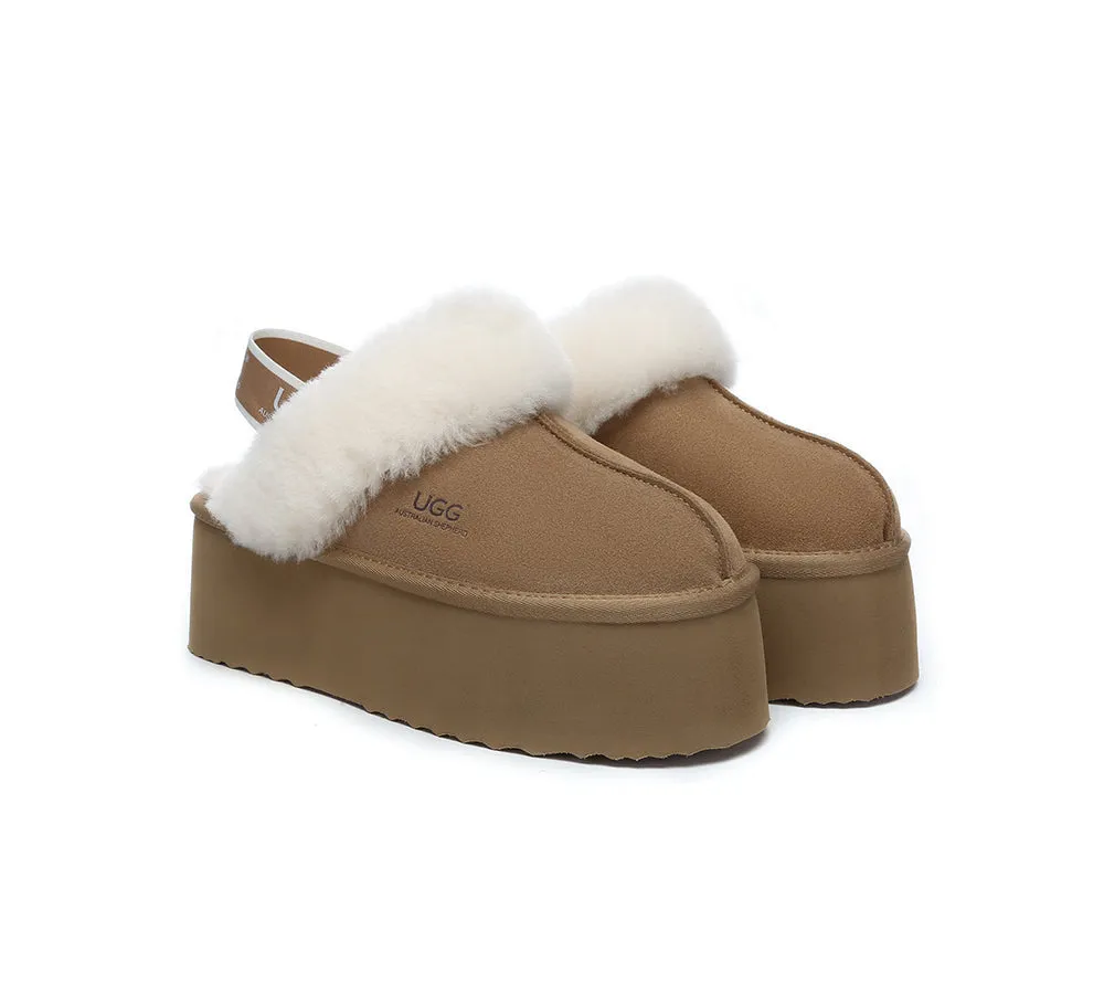 UGG Slippers Women Slingback Platform Slippers Muffin Plus