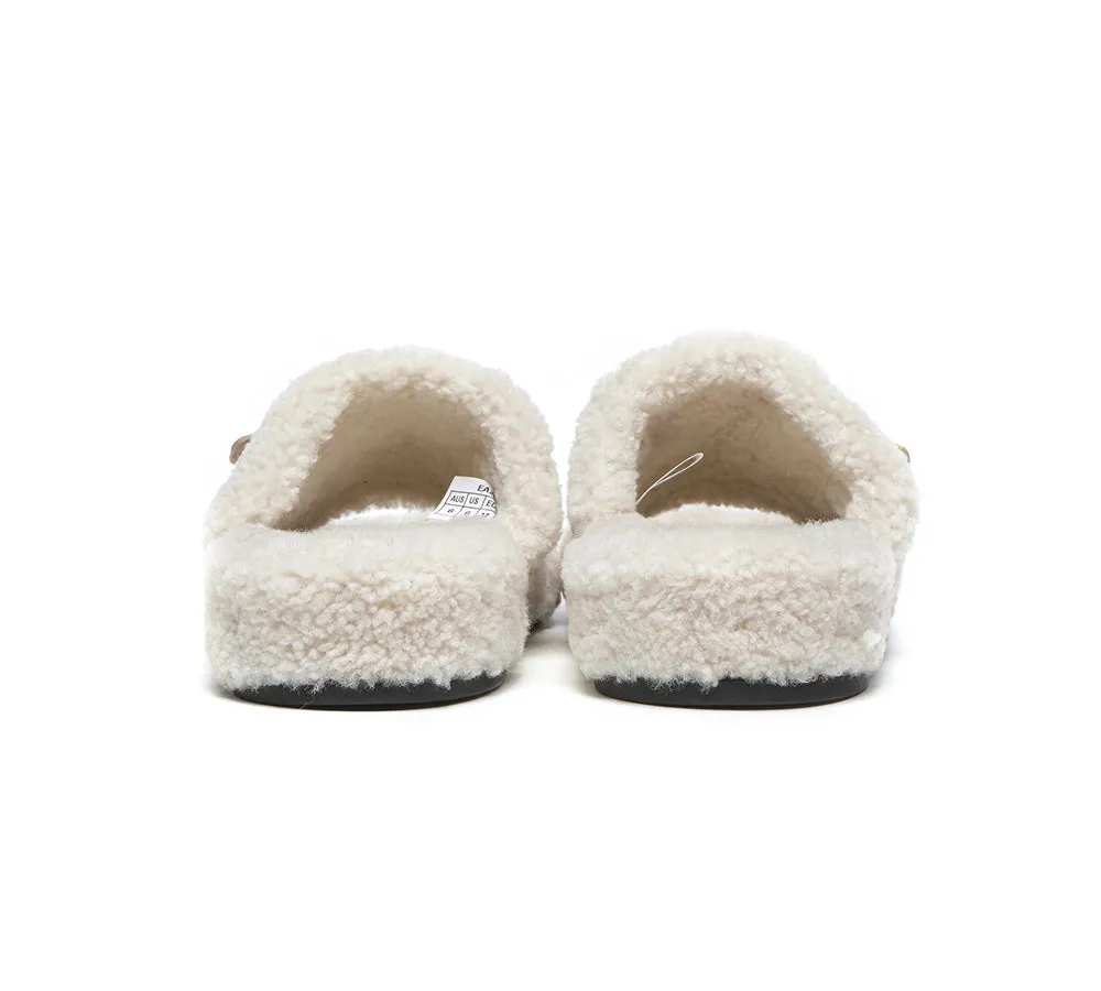 UGG Women Slides Curly Sheepskin Wool Slip-on Sandals Flats Croft