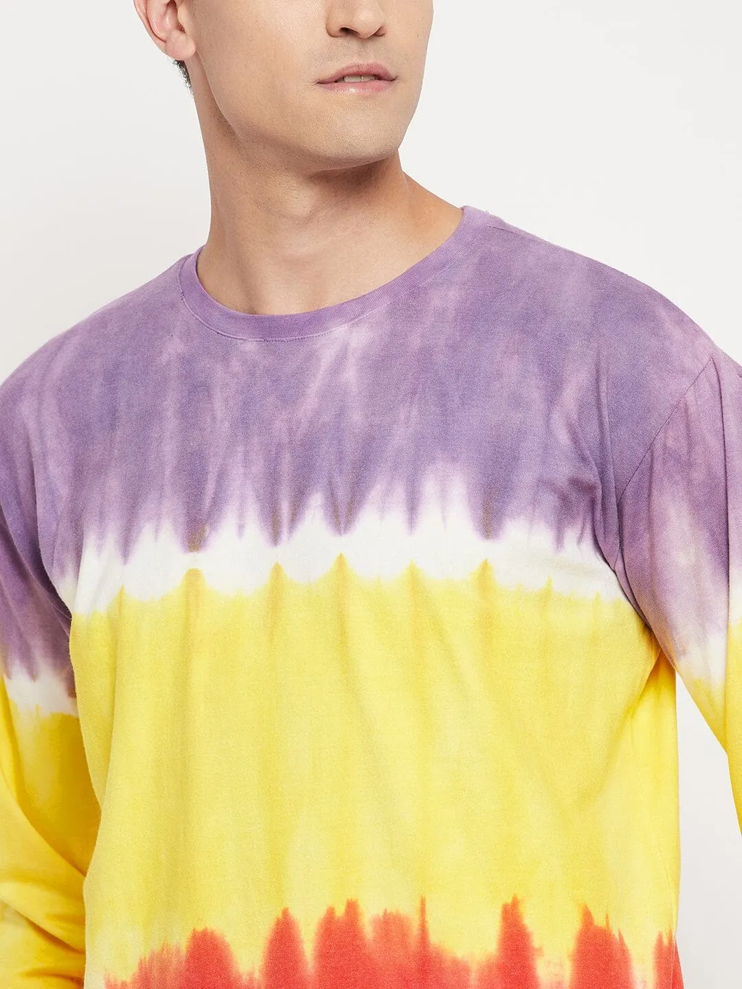 Yellow Multi Shade Ombre Longsleeves Tee